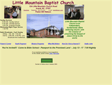 Tablet Screenshot of littlemountainbaptistchurch.org